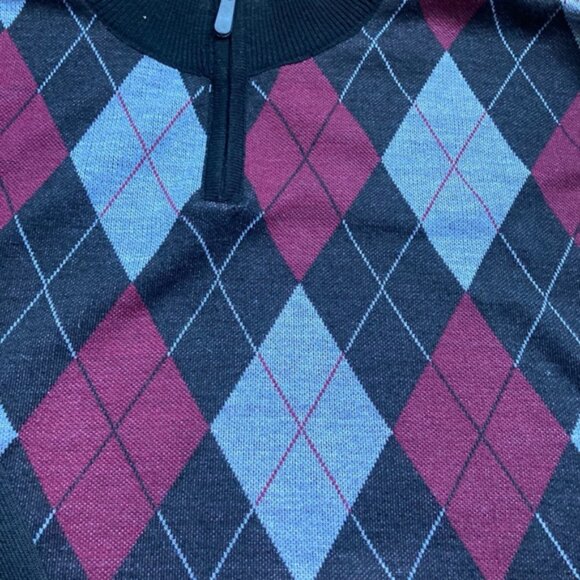 Men's Vroom  Dreesmann Sweater XL Black Burgundy - Picture 2 of 3